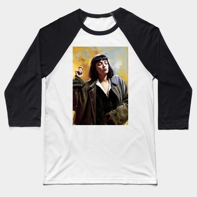 Mia Wallace Baseball T-Shirt by dmitryb1